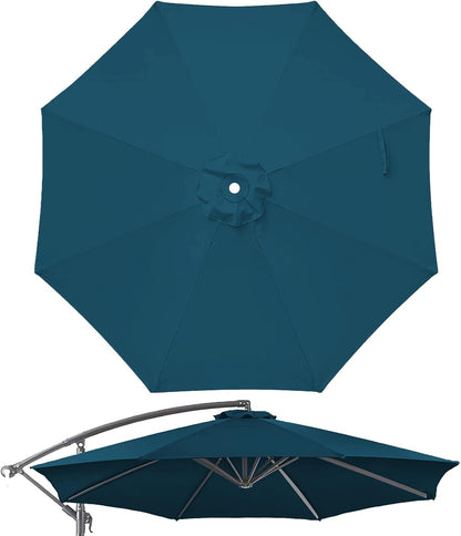 SUNGUARD UMBRELLAS 10 ft Patio Umbrella Replacement Canopy, 8-Rib Outdoor Umbrella Fabric Cover for Hanging Offset, Cantilever, and Market Umbrellas, 300D Polyester, Canopy Only