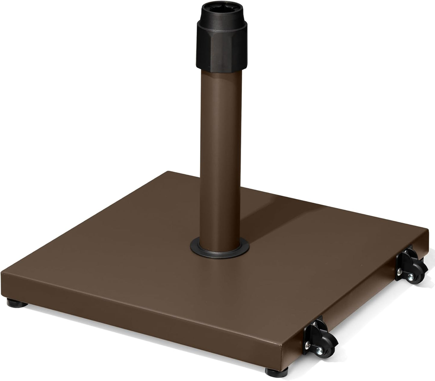 SUNGUARD UMBRELLAS 45 lb Patio Umbrella Base with Wheels, Heavy Duty Pre-Filled Concrete Outdoor Umbrella Stand, Wind-Resistant Base for 6–12 ft Umbrellas