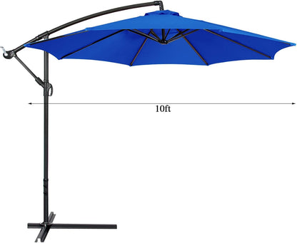 SUNGUARD UMBRELLAS 10 ft Patio Umbrella Replacement Canopy, Outdoor Market Table Umbrella Fabric Cover for 6-Rib or 8-Rib Frames, Polyester Canopy Only, for Backyard, Garden, Patio, Poolside