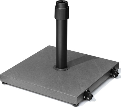 SUNGUARD UMBRELLAS 45 lb Patio Umbrella Base with Wheels, Heavy Duty Pre-Filled Concrete Outdoor Umbrella Stand, Wind-Resistant Base for 6–12 ft Umbrellas
